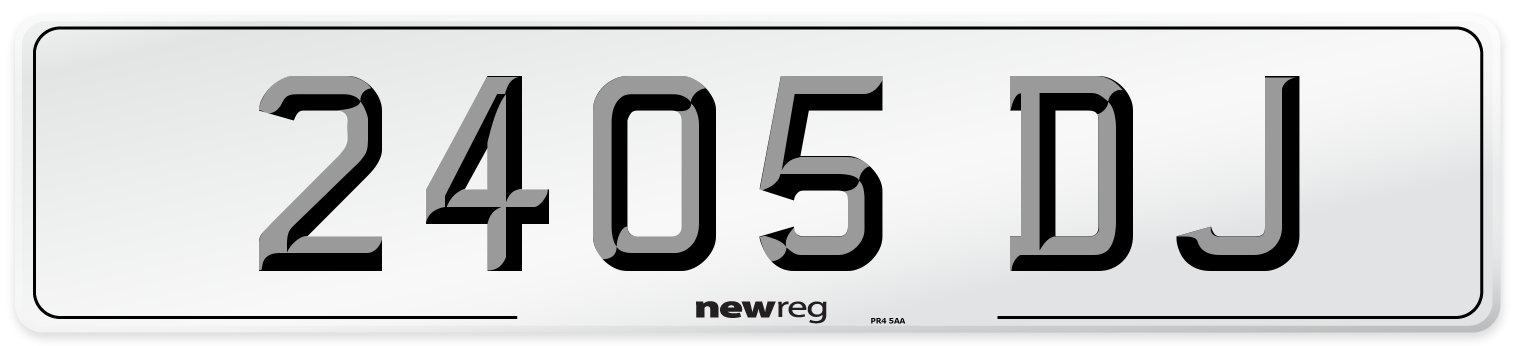 2405 DJ Number Plate from New Reg